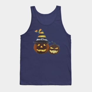 Fun pumpkins with hats - Kawaii Tank Top